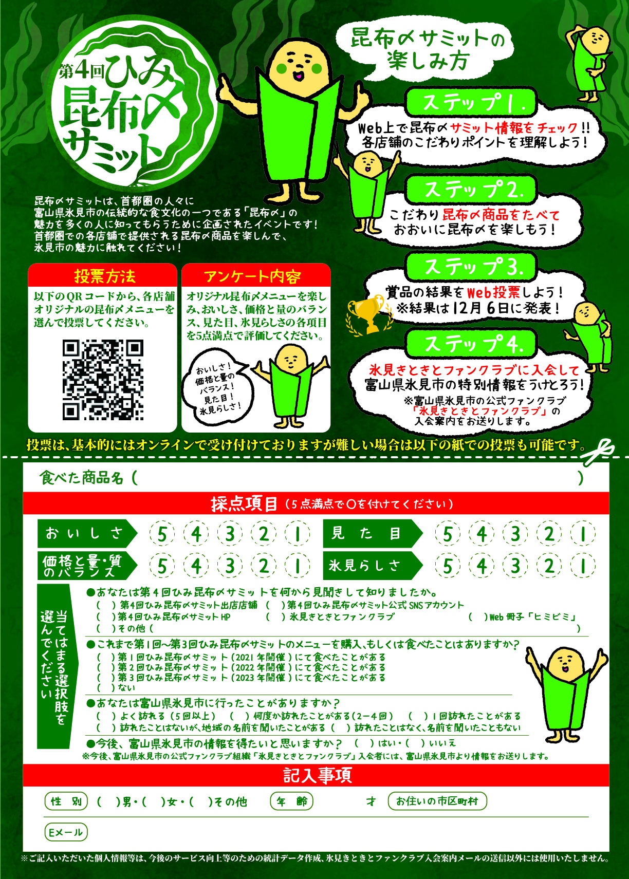 第2回ひみ昆布〆サミットの楽しみ方